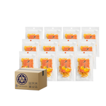 12 bags of candied iyokan peels next to a parcel box
