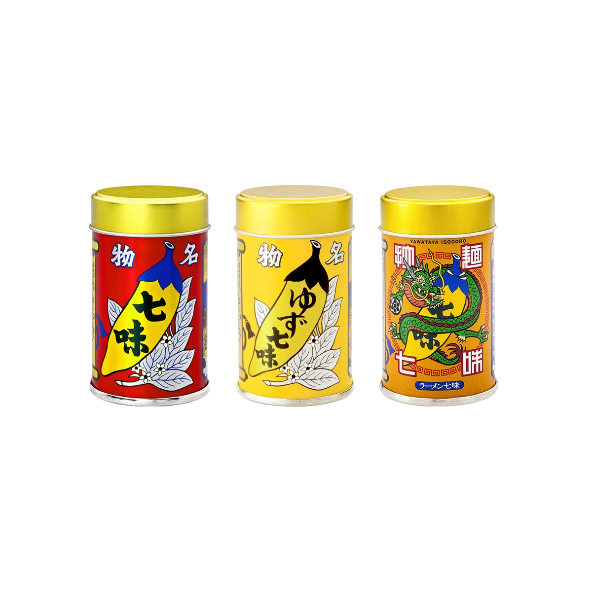 Shichimi Trio | 3 × 7-spice blends — classic, yuzu, ramen